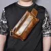Waist Bags Travel Casual Fashion Belt Fanny Pack Case Bag Cigarette Crazy Phone Sling Design Old Leather Cross-body Horse 8136