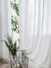 S Fold Waves Elegant Super Soft Snow Pure White Window Tulle Curtain for Living Room Chiffon Sheer Voile Bedroom Veil Kitchen 240106