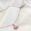 8YS0 Designer Baolger Anhänger Halsketten Baojia v Gold Rock Halskette Damen Natürliche rosa Fritillaria Schlüsselbeinkette vergoldet mit 18 Karat Rose High Edition Fan Pend