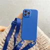 Cell Phone Cases Crossbody Necklace Strap Lanyard Cord Soft Silicon Phone Case For iPhone 15 13 12 11 14 Pro Max X XR XS Max 7 8 Plus Back CoverL240105