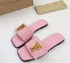 Fashion Womens Leather Sandals Designer Slippers Flat Bottom Brown Black Shoes Beach Party Indoor Summer