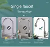 Bathroom Sink Faucets Stainless Steel Double-outlet Water-cooled Washbasin Faucet Kitchen Draw-type