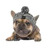 Winter Warme Hundemützen Winddicht Stricken Französische Bulldogge Hut Für Hunde Chihuahua Hut Flauschigen Ball Welpen Zubehör Haustier Hüte 240108