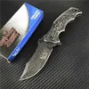 Kniv mörk sidoblad grå drake design handtag vikande knivjakt samling presentkniv med fickklämma