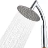 Fashion Useful Shower Head Chrome Overhead Rainfall Round Silver Square Stainless Steel 20 cm 8 inch Durable 240108