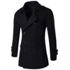 Trench da uomo stile britannico doppio petto Cappotto da uomo Trench lungo Masculino Abbigliamento maschile Cappotto classico a goccia 240108