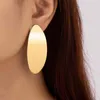 Stud Earrings Post Geometric Cutout Elliptic Women Girls Product Fashion Jewelry Accessories Party Gift 2024 Style