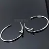 Designer Cartres Bangle High end Seiko Large Nail Earrings V Gold Card Home Silver Rose Jewelry 947O