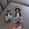 Mädchen Prinzessin Schuhe Pailletten Glimmer Bowtie Perle Kinder Mary Janes Drei Farben Flexibel Weich Party Kinder Flats 21-36 240108