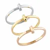 3 ألوان U Bangle 18k سوار مطلي بالذهب