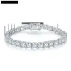 SGARIT Jewelry 925 Sterling Silver Moissanite Tennis Bracelet White Gold Plated Round Brilliant Cut VVS Moissanite Bracelet