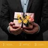 Dekorativa blommor 48 datorer Sängrum Dekor Butterfly Dekorationer Delikat klistermärken Papper 3D fjärilar Väggdekor sovrum