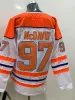 Hockey Jerseys Conor McDavid 97 Leon Draisaitl 29 Wayne Gretzky 99 Orange Blue White Navy Size S-XXXL Stitched Men