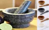 PESTLE KLINDER TRÄT VIT GRANIT SVERDER MORTAR SLIPNING BOLK Vitlök Tryck Herb Pepper Mixing Pot Kitchen Tool C11113921458