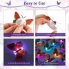 12 pièces, 3D LED papillon décoration veilleuse autocollant simple et double applique murale pour jardin arrière-cour pelouse fête fête festive crèche chambre salon