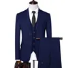 Formel Business mariage 3 pièces costume ensemble mâle blazers veste pantalon gilet pantalon robe gilet 240108