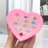 Love New Children Box Hand Decoration Girl Toy Ring Water Diamond Meson