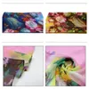 Scarves Quality Chiffon Scarf Women Flower Printing Hijab Stoles Spring Oil Painted Shawl Fenale Beach Holiday Thin Wraps