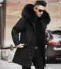 Abajo chaquetas largas impermeables abrigo de piel de zorro de imitación para hombre chaqueta de invierno chaqueta acolchada hombres abrigos cálidos de invierno ropa de hombre 240106