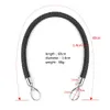 2pcs PU Leather Black Braided Rope Handles for Handbag Shoulder Bag Strap Handmade DIY Accessories Silver Metal Hook Buckle 240108