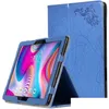 Tablet Pc Cases Bags Luxury Print Flower Pu Case For Teclast T30 10.1 Inch Er With Hand Strap Add Stylus Pen Drop Delivery Computers N Otb07