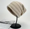 Berety wiosenne i jesienne czapkę jesienną zimową kapelusz kobieta ciepła dzianina zimna głowa głowa wysoka temperament Koreańska moda