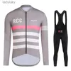 Cykeltröja sätter 2023 RCC Raphaful Spring Autumn Cycling Jersey Set Racing Bike Cycling Suit Cykel Cykelkläder Ropa Ciclismo Långärm240108