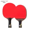 Huieson 6 Star Carbon Fiber Blade Table Tennis Racket Double Face Pimples Ping Pong Paddle Racketセット240106