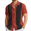 Camicie casual da uomo Camicia da uomo elegante e comoda alla moda Top Regular Summer Vintage Bowling Traspirante Abbottonatura ampia