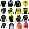 Camisetas para hombre, mono nuevo, traje de carreras, chaqueta de velocidad para montar, mono cálido de lana, traje Rossi para campo traviesa, motocicleta 001