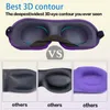 Masque de sommeil 3D Sleep Sleeping Eyeshade Cover Shade Patch Femmes Men Soft Portable Bounkead Travel Travel Eyepatch3520336