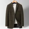 Högkvalitativ blazer Mens British Style Elegant Simple Fashion Advanced Casual Party Wear Gentlemans Suit Fited Jacket 240108