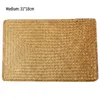 Table Mats Mat Rectangle Natural Straw Placemats Cup Handmade Coffee Bowl Plate Kitchen Accessories