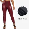 High Waist Zipper Pu Leggings For Women Black Push Up Leggins Lady Sexy Booty Stretch Slim Sport Pants Pu Leather Legging