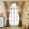 European Style Bronze Jacquard Design Tulle Curtain Modern Living Room Bedroom Organza Sheer Panel Window Treatment Custom 240106