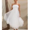 Sıradan Elbiseler Sırtsız Seksi Kadınlar Yaz Elbise Kolsuz Beyaz Düğün Gelin Bayanlar Uzun Tören Ziyafet Resmi Balo Elbise 2024