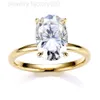 Bague Solitaire ovale en or massif pour femmes, vente en gros, 14K /18K/platine Moissanite 5 CT, diamant blanc, Moissanite