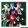 Animali di peluche ripieni 28 cm Nuovo arrivo Sonic The Hedgehog Tails Knuckles Ecna P Giocattoli Regalo di Halloween Regali di consegna di goccia Dh1Dl