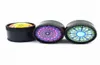 Tobakskross Herb Grinder 3 Piece 30mm 50mm 63mm Zinc Eloy Attraktiv färgad 3D Decal Top Pollen Press Catcher Metal Grinders3488620