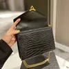 дизайнерская сумка-кошелек черный пакет-конверт сумки-конверты на плечи качественная сумка на цепочке из золота 22 см классический дизайнерский роскошный портфель через плечо с клапаном
