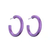 Boucles d'oreilles HECHENG 35MM cercle cerceau pour femmes forme C gros clous d'oreille vente en gros bijoux colorés pour femmes