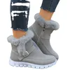 Inverno feminino pele quente chelsea botas de neve sapatos casuais curto pelúcia camurça tornozelo apartamentos gladiador esporte senhoras botas mujer 240108