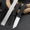 Neuankömmling BM9052 AFO II Automatik-Klappmesser, 154 cm, schwarz/weiß, Titanbeschichtung, Tanto-Klinge, 6061-T6-Griff, EDC-Taschenmesser mit Nylontasche