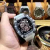 Luxury Watches for Men Watch Sports Rm052-01 Superclone Active Tourbillon Men's Cool Personality Fashion Rm52 Skull Waterproof Hollow Out Dial Square Skull