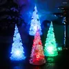 Night Lights Acrylic Christmas Tree Light LED Luminous Xmas Trees Glowing Fairy Lamps For Holiday Party Home Decoration Supplies