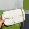 Mode Cross Body Outdoor Chain Shoulder Bag med Classic Wave Pattern Love Mönster Design Mini Women's Bag