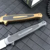 Kniv 7150 A/U/T/O Taktiska knivar Pocket Folding Knife Stonewash D2 Blade Self Defense Aluminium Alloy Survival Combat Knife Men Gift Män