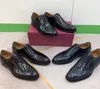 Zwarte zakelijke herenschoenen van Fermin, luxe geborsteld leer, opvallende Oxford-schoenen met veters