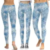 Medias con estampado navideño de cintura media para mujer, Tops de negocios abdominales suaves para mujer, pero Leggings levantadores para mujer