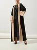 Etniska kläder Eid Muslim sätter Abaya Dubai Women Hijab Dress Marocko Caftan Long Cardigan Abayas Maxi Robe Kimono Turkish Islamic Kaftan